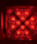 LED Trailer Light Kit 12V Submersible Tail Marker Lights With Wiring Harness For Boat Car Truck RV Utility Snowmobile Stop Turn Reverse DOT Certified Road Ready, red LED illumination