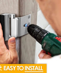 Beefed Up Home Security Door Lock For Inside Swinging Doors Kid Safe 800 Pound Reinforcement Latch installation on door