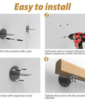 Installation guide for 10 Foot Solid Wooden Stair Handrail Built Like A Tank For Indoor Outdoor Wall Mount Safety Grab Rail.