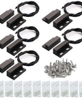 Five Pack Recessed Wired Security Window Gate Contact Sensor Alarm Magnetic Reed Switch Door Sensor with screws and adhesive pads