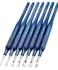 Premier Elite 7 Piece U Gouge Chisel Set Titanium Plated With Black Finish for woodworking and carving precision.