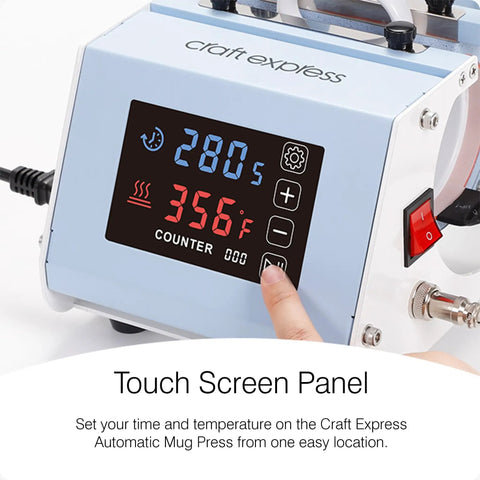 Digital display of Craft Express heat press from Sublimation Printer Bundle With Craft Express Combo Heat Press And Elite Sublimation Oven
