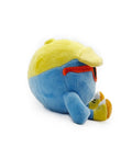 Ultra Soft 4 Inch Plush Golf Ball Toy With Gimme Character in blue and yellow, side view, for fans and collectors.