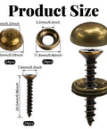 Killer Brass Decorative Screws With Antique Bronze Caps For Upholstery And Furniture Repairs Hella Tough Vintage Hardware dimensions.