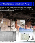 Mechanic installs Beefed Up Aluminum 10R80 Transmission Pan Kit with Filter and Magnetic Drain Plug, Bolts Included, Direct Fit Upgrade