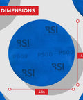 4-inch blue sanding disc labeled P500 for 1000 Grit Bowling Ball Sanding Disc Kit for Resurfacing Machines Ball Spinner and Hand Cleaning