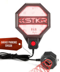 Dope Garage Parking Sensor With Adjustable Ultrasonic Stop Assistant And Red Yellow Green LED Display Set Stop Distance From 6 Inches To 6 Feet Battery Or USB Powered Easy Wall Mount Install Dark Grey