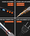 Pro Grade 100W Digital Soldering Iron Kit With Rapid Heat Up To 480 C In Seconds and 350 C Fast Start Adjustable controls