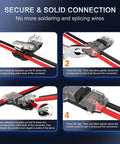 Installation process of Three Way T Tap Wire Splitter Connectors For 16-20 AWG Low Voltage Wiring, no stripping required.
