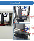 Interior view of educational CNC milling and drilling machine, showing ER20 spindle, stepper motor, and cooling system.