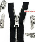 Zipper Repair Kit Six Piece Set With Three Slider Sizes 3 5 And 8 And Double Sided Sliders For Quick No Sew Fix on metal zipper