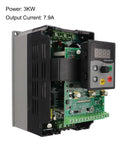 Beefed Up 3kW Variable Frequency Drive With Digital Display For Industrial Use A Heavy Duty VFD Controller With SMD Design And Rugged ABS Shell Built Around A High Performance Motherboard For Reliable Variable Speed Control, open front view