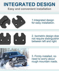 Aluminum Black Sun Visor Clip Repair Kit For Ram 1500 Trucks 2019 Through 2026 with integrated design for easy installation.
