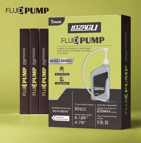Front view of LOZAGU Fluid Pump for standard quart bottles; 10cc per stroke.