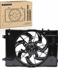 Heavy Duty Engine Radiator Cooling Fan Assembly With Embedded Control Module For Hyundai Ioniq Plus Kia Niro Vehicles 2017 To 2022 No Sweat Bolt On Swap, featuring a 7 blade design.