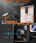 Gasless MIG Welder 110V 3 In 1 Flux Core Arc MIG Lift TIG Welding Machine wire feeder and LCD display