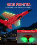 Super Easy To Fly 2CH RC Airplane With 2.4GHz Remote Control RTF Dope Jet Style SU35 FX620 flying with night lights