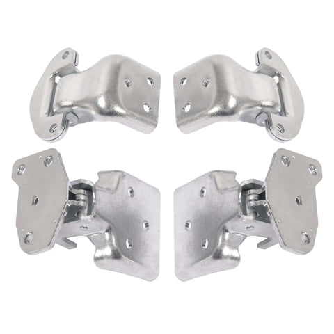 4 Piece Door Hinge Set For Classic 1971-1974 Dodge Charger Coronet Plymouth GTX Road Runner Satellite, silver finish