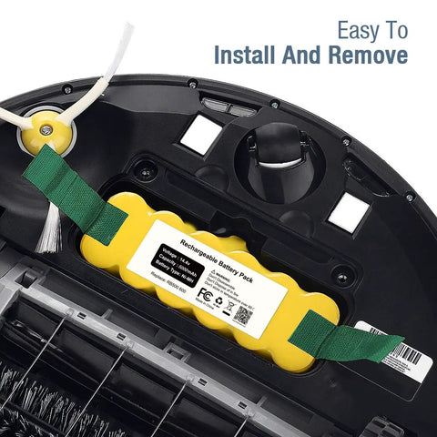 Replacement Roomba Battery 14.4V 5000mAh Ni MH Battery For Roomba 500 Through 900 Series installed in Roomba