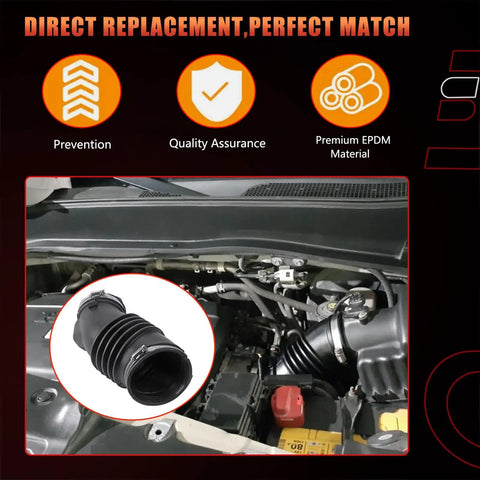 Engine Air Intake Hose Tube With Clamps For Honda Pilot 3 5L V6 2009 2015 Replacement Part 17228-RN0-A00 696-138 Installed