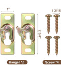 Heavy Duty Connection Plate For Sliding Pocket Doors And RV Door Hardware Zinc Plating 3 Inch By 1 Inch Fits 1/4 To 3/8 Nuts
