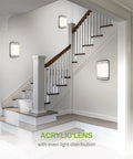 Oil Rubbed Bronze LED Indoor Wall Sconces Two Pack With Adjustable Color Temperature 3000K 4000K 5000K in hallway
