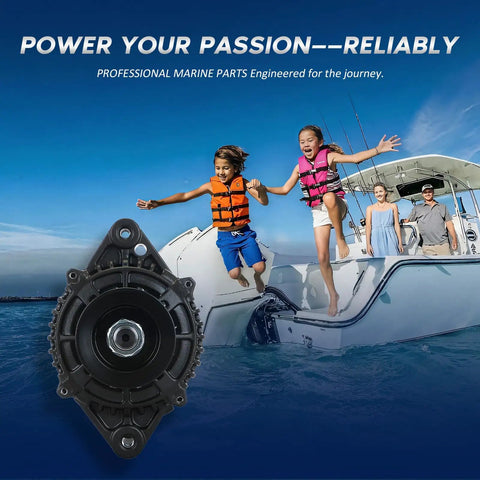 Marine Alternator 12V 65A For 1998 To 2023 4.3L 5.0L 5.7L Engines And JLG Boom Lifts Replaces 8460N in marine setting