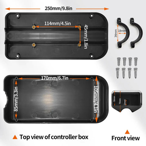 Large Electric Bicycle And Scooter Controller Box With Heavy Duty Frame Mount Dustproof Motor Controller Housing E Bike Conversion Component 9.8 Inches By 4.1 Inches By 2.9 Inches Fits Most Ebikes And Scooters