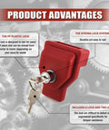 Plastic Glad Hand Lock For Trailer Security, 1 Pack With 2 Keys To Lock The Emergency Side Glad And Stop Trailer Theft