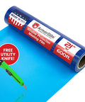 Heavy Duty Pro Grade Window Protection Film Roll 21 Inch By 600 Foot Self Adhesive Glass Covering For Painting And Construction UV Resistant 45 Day Temporary Masking Film with utility knife