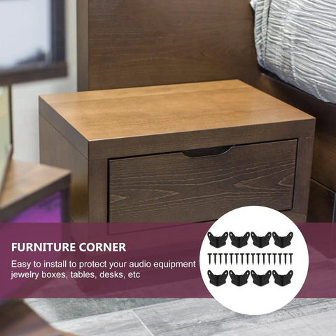 Built Tough Iron Speaker Cabinet Corner Guards 8 Pack Anti Collision Edge Protectors for home and stage furniture display