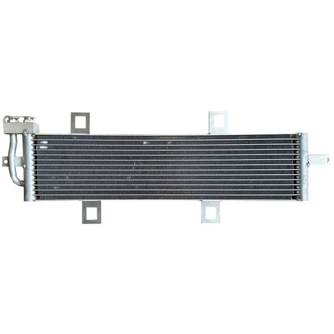 Heavy Duty Transmission Oil Cooler Kit Perfect For Dodge Dart Models From 2013 To 2016 With 2.4L 2.0L Or 1.4L Engines Keeps Your Ride Cool Under Heavy Loads And Ensures Smooth Shifting Every Time. silver metal transmission oil cooler with mounting brackets for Dodge Dart 2013-2016