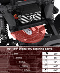 Waterproof RC Servo Pack Of 2 With Beefy 25KG Torque And 345 OzIn Coreless Motor Metal Gears Digital Standard Servo installed on RC car