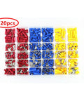 Ultimate 720 Count Tubular Wire Connector Kit Featuring Color Coded Electrical Terminals, Insulated Cable Ferrules In Yellow Red Blue, Heavy Duty Crimping Tool, Perfect For Pro Auto Home Wiring Projects. 720pcs color-coded insulated wire terminals in organizer trays