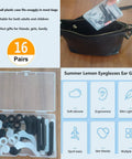 Anti Slip Eyeglasses Retainers With Premium Silicone Comfort Ear Grips set in plastic case for spectacles or sunglasses