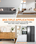 Heavy Duty Felt Furniture Sliders 24 Piece 2.5 Inch Square Movers Smooth Glide Pads for sofa, bed, cabinet, and refrigerator use.