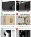 Comparison of zinc alloy and stainless steel materials for pocket door lock set, highlighting benefits and installation methods.