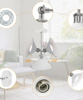 Set Of Two Battery Operated Wall Sconces With Remote Control, white flexible LED lamps details and living room setting.
