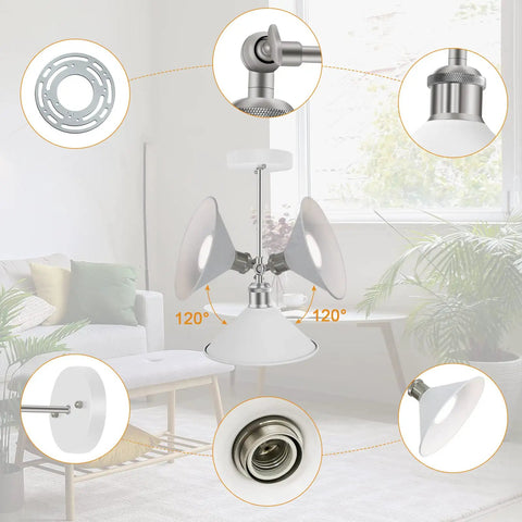 Set Of Two Battery Operated Wall Sconces With Remote Control, white flexible LED lamps details and living room setting.
