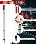 Solar Powered Driveway Markers Pack Of 10 Reflective Red Go To Lights For Night Visibility And Weatherproof Safety Detail View