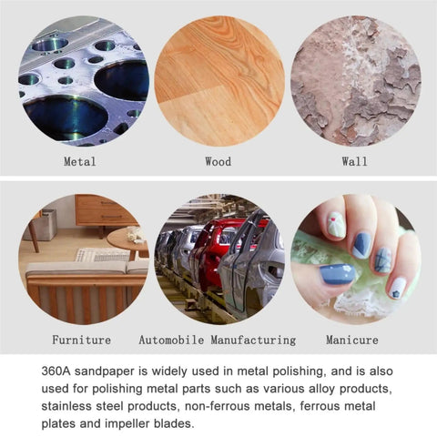 Super Smooth 5 Inch Sanding Discs With 8 Hook And Loop Holes Set Of 50 Pieces Premium Aluminum Oxide Grit for wood and metal polishing.