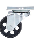 Heavy Duty 3 Inch Swivel Caster Wheel Pair Dual Bearing Cast Iron Housing Industrial Rubber Tread with metal plate for carts.