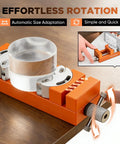 Fractal Vise Self Adjusting Drill Press Bench Vice With Adaptive Jaw Clamping For Flat Round And Irregular Parts Durable Orange Finish Keeps Small Parts Locked In While You Work, orange metal vise holding round part