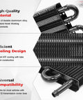 Close-up of 6 Pass Ultra Cool Tube and Fin Transmission Cooler showing aluminum material and cooling design.