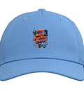 Cool Light Blue CNC Vise Gauge Square Printed Baseball Hat Machinist Guy Gift Adjustable Fit Classic Five Panel Cap front view with design.