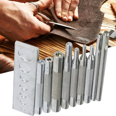 Hella Durable Snap Rivet Setter And Leather Punch Kit Featuring Smooth Long Handle For No Sweat Eyelet Installation On Bags Wallets And Fabric Crafting Projects Built For Top Shelf Results