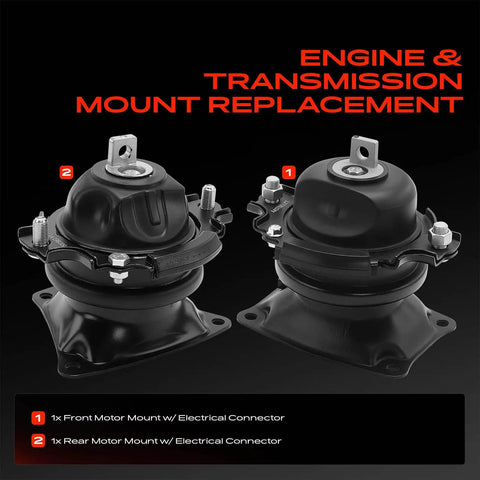 Tough As Nails Engine Motor Mount Kit Pair For Honda Accord and Acura RLX TLX 2008-2019 V6 3.5L, featuring front and rear mounts.