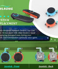 2 Pack 3D Analog Joysticks For Switch 2 Joy Con Replacement Kit Anti Drift Thumbsticks Repair Set Durable Replacement Sticks