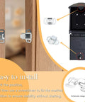Two Pack Heavy Duty Mailbox Replacement Roller Catch Assembly Made From Durable Galvanized Steel installed on wooden frames.