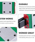 Slick Mini Linear Guide Rail Block Slider Made From Durable Alloy Steel with low friction design, ideal for precision applications.